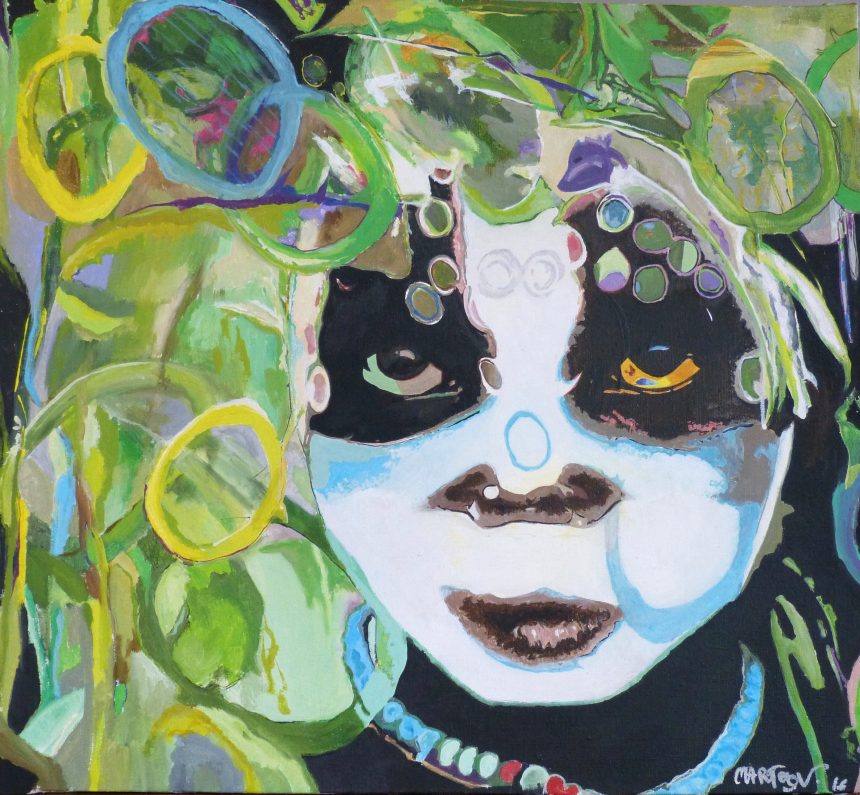 Carnaval, 2016, acrylique sur toile, 66 X 60 cm, ©all rights reserved.