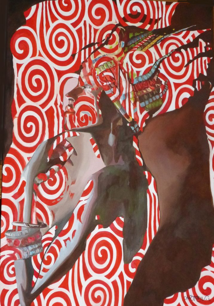 Nefertiti, 2016, acrylique sur toile, 130 X 190 cm, ©all rights reserved.